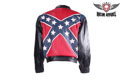 Rebel flag 2025 leather vest